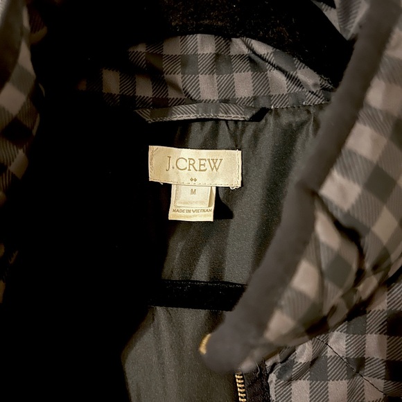 J. Crew Medium Gray and Black Vest with Gold Zipper - Picture 2 of 5